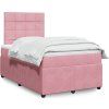 Box spring postel s matrací 120 x 200 cm samet [3292312] (Barva Černá)