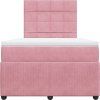 Box spring postel s matrací 120 x 200 cm samet [3292312] (Barva Černá)