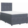 Box spring postel s matrací 120 x 200 cm samet [3292312] (Barva Černá)
