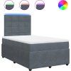 Box spring postel s matrací 120 x 200 cm samet [3294612] (Barva Černá)
