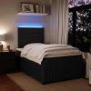 Box spring postel s matrací 120 x 200 cm samet [3294612] (Barva Černá)