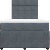 Box spring postel s matrací 120 x 200 cm samet [3294612] (Barva Černá)