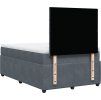 Box spring postel s matrací 120 x 200 cm samet [3294612] (Barva Černá)