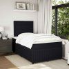Box spring postel s matrací 120 x 200 cm samet [3294612] (Barva Černá)