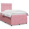 Box spring postel s matrací 120 x 200 cm samet [3294612] (Barva Černá)