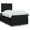 Box spring postel s matrací 120 x 200 cm samet [3294612] (Barva Černá)