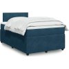 Box spring postel s matrací 120 x 200 cm samet [3290014] (Barva Modrá)