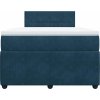Box spring postel s matrací 120 x 200 cm samet [3290014] (Barva Modrá)