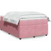 Box spring postel s matrací 120 x 200 cm samet [3285633] (Barva Tmavě šedá)