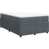 Box spring postel s matrací 120 x 200 cm samet [3285633] (Barva Tmavě šedá)