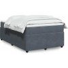 Box spring postel s matrací 120 x 200 cm samet [3285633] (Barva Tmavě šedá)