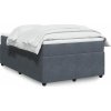 Box spring postel s matrací 120 x 200 cm samet [3285633] (Barva Tmavě šedá)