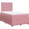 Box spring postel s matrací 120 x 200 cm samet [3292309] (Barva Růžová)