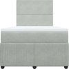 Box spring postel s matrací 120 x 200 cm samet [3292309] (Barva Růžová)