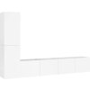 4dílný set TV skříněk kompozitní dřevo [3114314] (Barva Bílá s vysokým leskem)