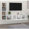 4dílný set TV skříněk kompozitní dřevo [3114314] (Barva Bílá s vysokým leskem)