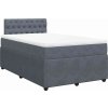 Box spring postel s matrací 120 x 200 cm samet [3287717] (Barva Tmavě šedá)