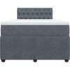 Box spring postel s matrací 120 x 200 cm samet [3287717] (Barva Tmavě šedá)