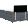 Box spring postel s matrací 120 x 200 cm samet [3287704] (Barva Světle šedá)