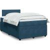 Box spring postel s matrací 120 x 200 cm samet [3287704] (Barva Světle šedá)