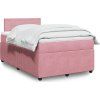 Box spring postel s matrací 120 x 200 cm samet [3287704] (Barva Světle šedá)