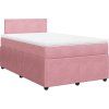 Box spring postel s matrací 120 x 200 cm samet [3287704] (Barva Světle šedá)