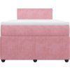 Box spring postel s matrací 120 x 200 cm samet [3287704] (Barva Světle šedá)