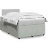 Box spring postel s matrací 120 x 200 cm samet [3287704] (Barva Světle šedá)