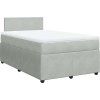 Box spring postel s matrací 120 x 200 cm samet [3287704] (Barva Světle šedá)