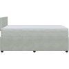Box spring postel s matrací 120 x 200 cm samet [3287704] (Barva Světle šedá)
