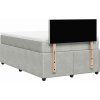 Box spring postel s matrací 120 x 200 cm samet [3287704] (Barva Světle šedá)
