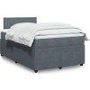 Box spring postel s matrací 120 x 200 cm samet [3287704] (Barva Světle šedá)
