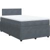 Box spring postel s matrací 120 x 200 cm samet [3287704] (Barva Světle šedá)