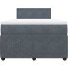 Box spring postel s matrací 120 x 200 cm samet [3287704] (Barva Světle šedá)