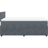 Box spring postel s matrací 120 x 200 cm samet [3287704] (Barva Světle šedá)