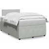 Box spring postel s matrací 120 x 200 cm samet [3287704] (Barva Světle šedá)