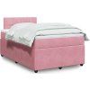 Box spring postel s matrací 120 x 200 cm samet [3287714] (Barva Modrá)