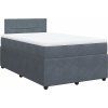 Box spring postel s matrací 120 x 200 cm samet [3287714] (Barva Modrá)