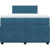 Box spring postel s matrací 120 x 200 cm samet [3287714] (Barva Modrá)