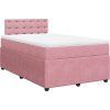 Box spring postel s matrací 120 x 200 cm samet [3287727] (Barva Růžová)