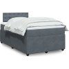 Box spring postel s matrací 120 x 200 cm samet [3287727] (Barva Růžová)