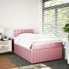 Box spring postel s matrací 120 x 200 cm samet [3287727] (Barva Růžová)