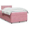 Box spring postel s matrací 120 x 200 cm samet [3287727] (Barva Růžová)