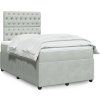 Box spring postel s matrací 120 x 200 cm samet [3292317] (Barva Tmavě šedá)