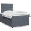 Box spring postel s matrací 120 x 200 cm samet [3292317] (Barva Tmavě šedá)
