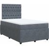 Box spring postel s matrací 120 x 200 cm samet [3292317] (Barva Tmavě šedá)