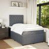 Box spring postel s matrací 120 x 200 cm samet [3292317] (Barva Tmavě šedá)