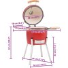 Kamado Zahradní gril a udírna keramický 33 cm [316096] (Barva Červená)