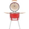 Kamado Zahradní gril a udírna keramický 33 cm [316096] (Barva Červená)