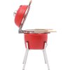 Kamado Zahradní gril a udírna keramický 33 cm [316096] (Barva Červená)